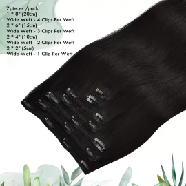 Jinyisong Extensiones Cabello 70gr 14in Natural Negro