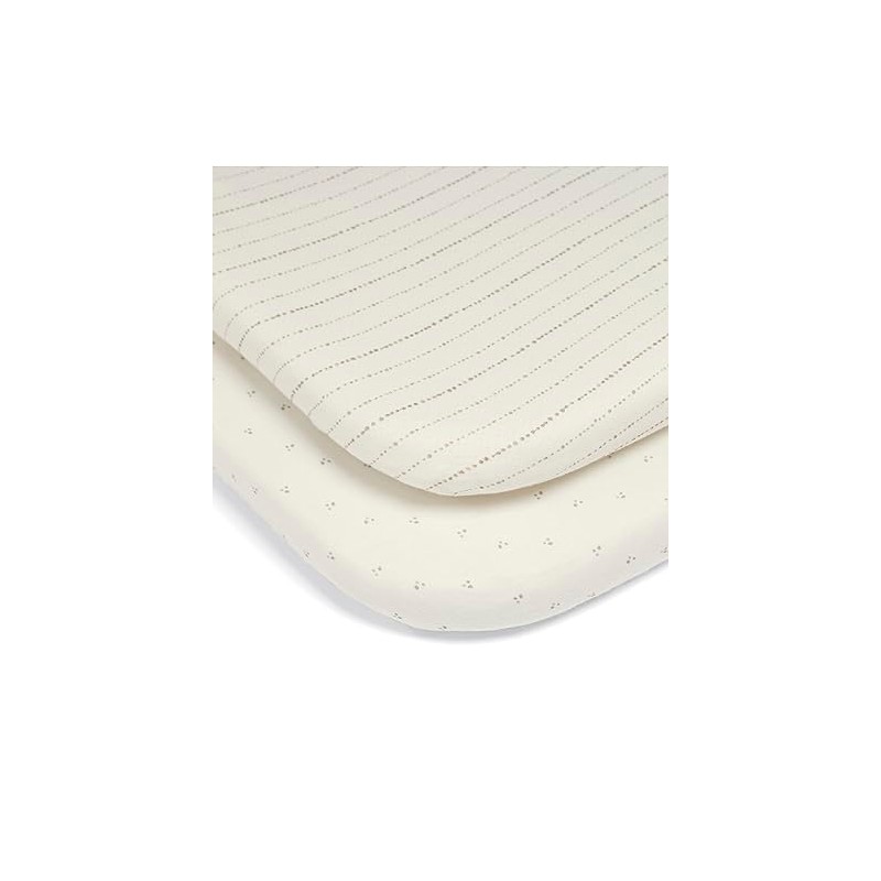 Mamas & Papas 2 Universal Crib Fitted Sheets, Oatmeal