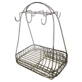 Metal Dish Caddy By Colonial Tin Works,grey,11.5 x 8.75 x 15