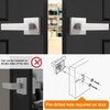 Probrico 6 Pack Door Handles in Satin Nickel, Half Dummy