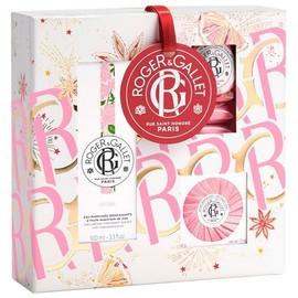 Roger & Gallet Rose for Women - 5 Pc Gift Set 3.3oz Wellbeing Fragrant Water, 3 x 0.88oz Bath Tablets, 1.7oz Wellbeing Soap