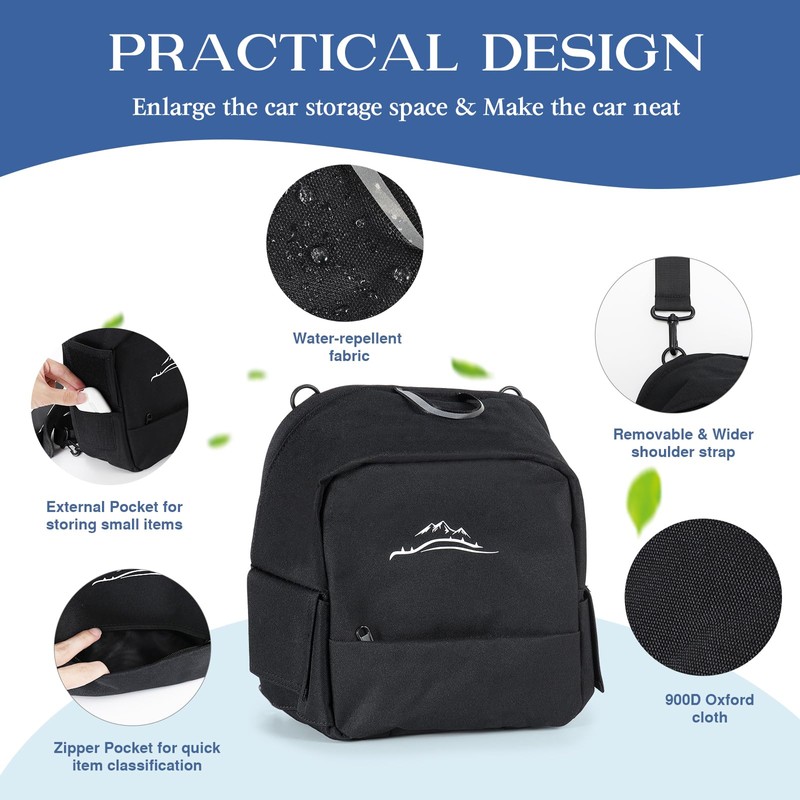 KIMCARLEY Trunk Organizer Multifunction Backpack, Upgrade Design Trunk Cubby Storage