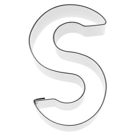 Ausstecher Buchstabe 'S', 6 cm, Ausstechform Buchstabe, Förmchen Edelstahl