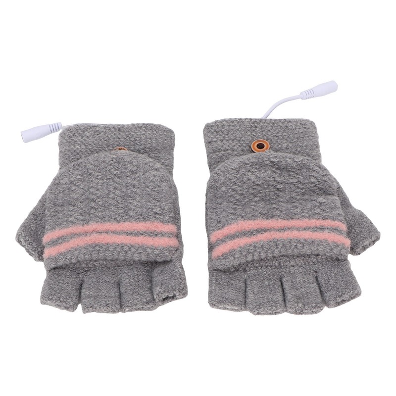 Heated Mitten Gloves Double Sided Heating Promote Blood Circulation USB