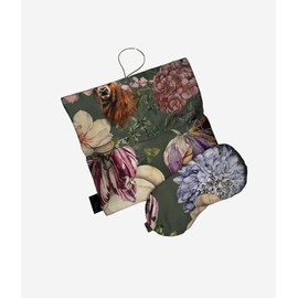 Luxuriöse Schlafmaske aus Baumwoll-Satin – Weiche, hautfreundliche Augenmaske mit Lichtschutz & eleganter Reisehülle – Perfekt für zu Hause & unterwegs – DecoFlux (Gartenmoos)