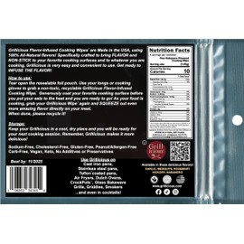Grillicious | Flavor Infused Cooking Wipes | 1 Pack of 3 Flavor Enhancer Cooking Surface Wipes | Cooking & Grilling Accessories (Habanero Heat)