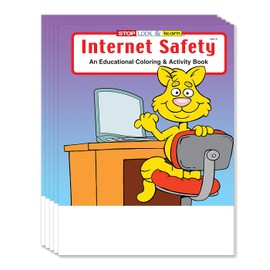 ZOCO - Internet and Web Safety - Kids Educational Coloring Books (50 Bulk Pack, Without Crayons) - Stay Safe Online - Games, Puzzles, Activities for Children