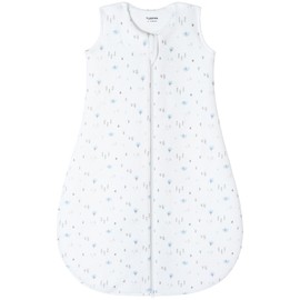 Yukkidds Baby Sleeping Bag 2.5 Tog 12-18 Months Newborn Sleeping Bag 100% Cotton Sleep Sack for Winter Warm and Comfortable White