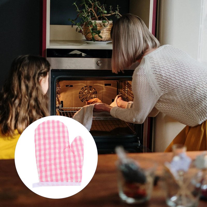 Oven Mitts for Kids Christmas Kitchen Gloves Baking Tool Microwave