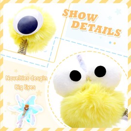 Fstrend Big Eyes Headband Novelties Costume Hairband Fun Windmills Headwear Light Up Hair Hoops Unisex (Yellow-B)