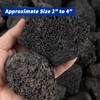 Calofulston 2"-4" Black Lava Rock, 10lbs Large Volcanic Lava Rock
