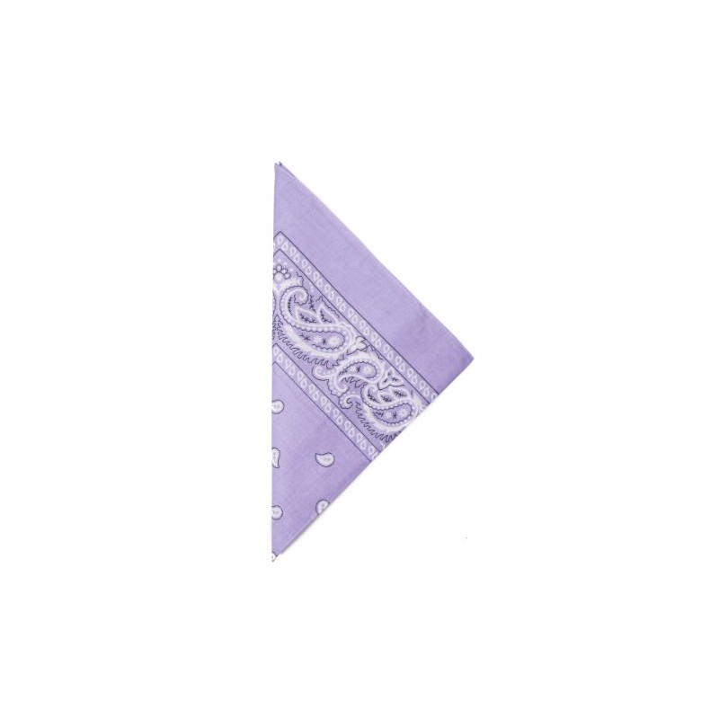 Paisley Bandana Handkerchief 22" x 22" Pure Cotton - Lavender