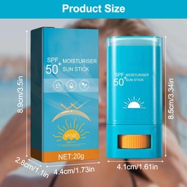 Sonnencreme Gesicht, Gesichtssonnenschutz, Sonnenschutzstift, Matte Sunscreen Stick, Sonnenschutz Stick, SonnenLotion SPF 50+, für das Gesicht, Wasserfester Sonnenschutzstift für Alle Hauttypen