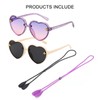 Mayoii 2Pack Kids Sunglasses, Heart Sunglasses with 2 Anti Loss