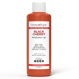 Aroma Depot 8 fl oz Black Cherry Fragrance Oil – Scent for Candle Making, Soap Making, Wax Melts, Diffusers, Body Oil Blends & Incense (240ml)