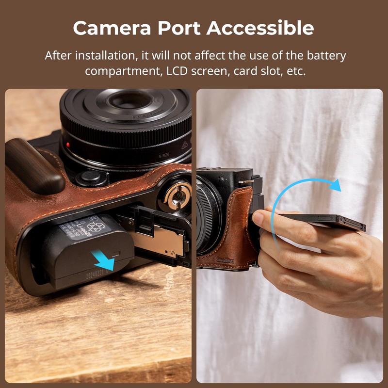 SmallRig Half Leather Case Kit Vintage Style Leather Camera Half