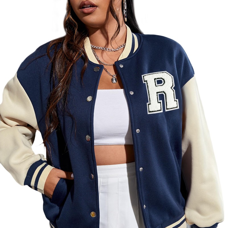 4.5 Inch White Chenille Varsity Letter Patch - Iron On