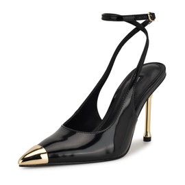 Nine West Women's Monroh Pump, Black Patent 001, 6.5
