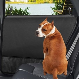 Dog Car Door Protector - 2 Pack Durable & Universal Fit Anti-Scratch Waterproof Vehicle Door Covers, Guards Your Car from Dog Scratching, Essential Accessories for SUV Interiors，Black