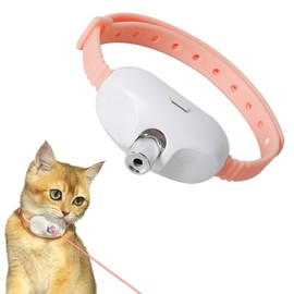 Automatic Cat Laser Toys - Wearable Interactive Cat Toys for Indoor Cats Kitty Dogs,Automatic Cat Toys with LED Light,earable Electronic Collar for Kitten，USB Rechargeable