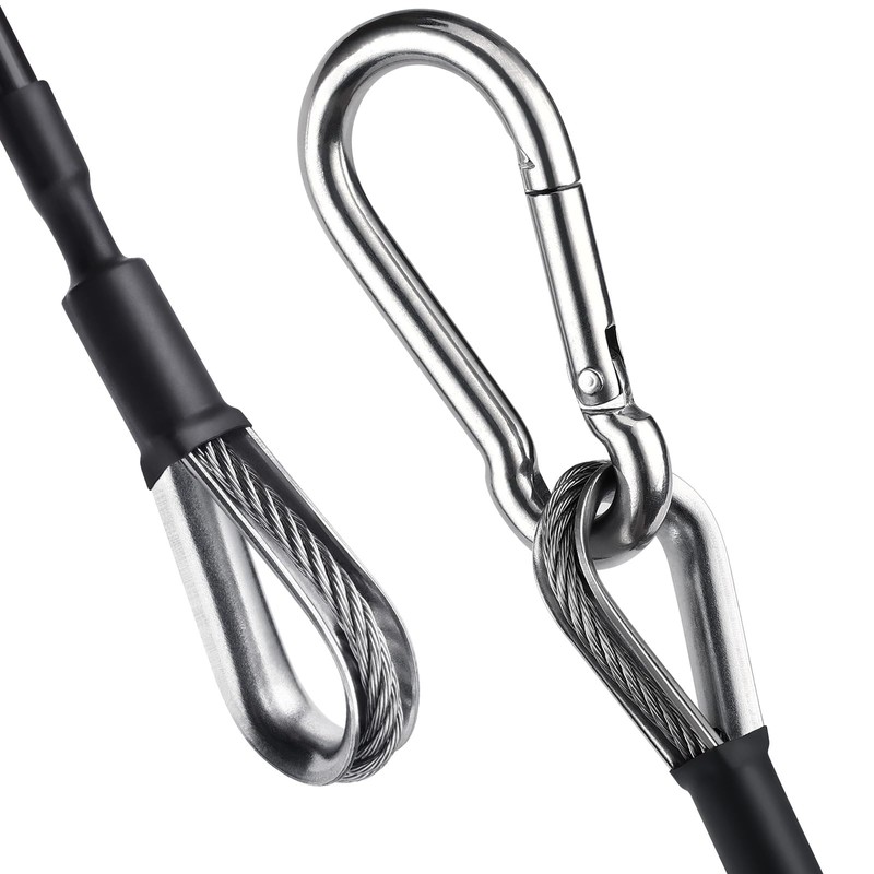 TOBWOLF 2PCS 10" Gym Extension Cable, Fitness Extension Rope Attachments