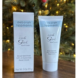 Deborah Lippmann Rich Girl Hand Cream SPF 25 Sunscreen 3 oz New in box exp 8/26