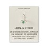 Philip Jones Green Aventurine Adjustable Ring with Quote Card