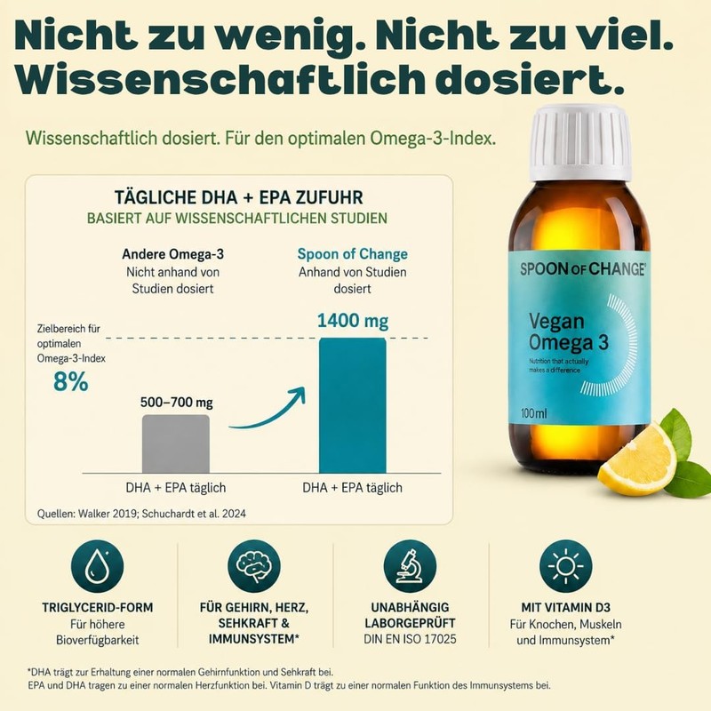 Omega-3 Algae Oil Vegan - DHA & EPA - No