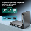 NICGIGA 18 Port PoE+@250W Switch - 16 Ports, 2 Gigabit