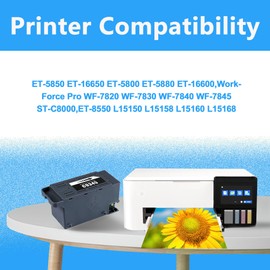 LCL Compatible C9345 C12C934591 Ink Maintenance Box (2 Pack) Replacement for Epson ET-5880 ET-5850 ET-5800 ET-16650 ET-16600 ET-16150 Mono ET-M16600 WF-7830DTWF Pro WF-7840DTWF Workforce SC-8000