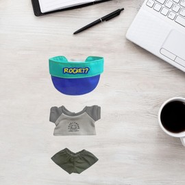 17cm Doll Clothes Set (No Doll), 3 Pieces Casual Wear Outfit Set for 6.7inch Doll Dress Suit, Fashion Dress Up Hat Clothes Accessories for 1st/2nd/3rd Gen Doll Play & Display