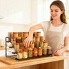 Spice Rack, 4 Tier Spice Rack, No Drilling, Metal, Adjustable,