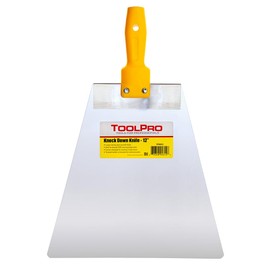 ToolPro Professional Grade Knockdown Knife with Flexible Blade for Drywall Finishing - Easy to Clean- Durable - Compatabile with Extension Poles (12 in.)