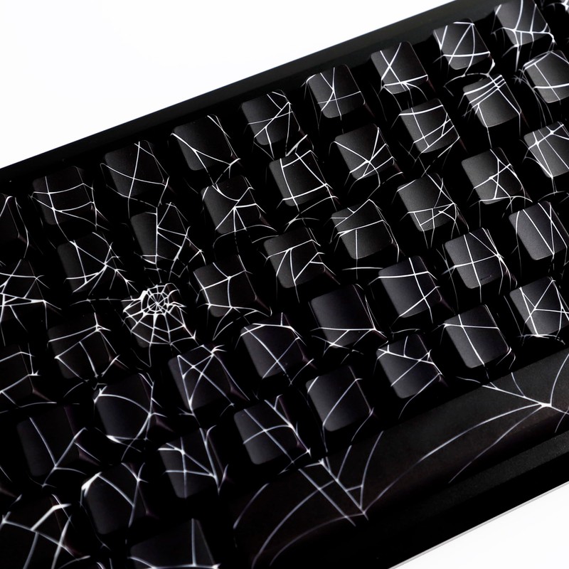 YMDK 134 Spider Web Shine Through Keycaps Cool Side-lit Cherry