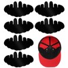 Wanmu Black Baseball Caps Inserts Shapers, Flexible Washable Reusable Hat