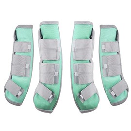 Harrison Howard Horse Fly Boots Leg Guard for Horse Set of 4-Aqua