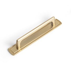 Goo-Ki 5'' (128MM) Hole Centers Champgne Bronze Cabinet Pulls with Backplate, (2 Packed) Affordable Luxury Zinc Alloy Cabinet Hardware