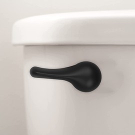 Jwodo Toilet Handle Replacement Kit, Universal Tank Flush Lever Handle with Stainless Steel Flapper Chains for Most Front Mount Toilets, Matte Black Finish Toilet Flush Handle