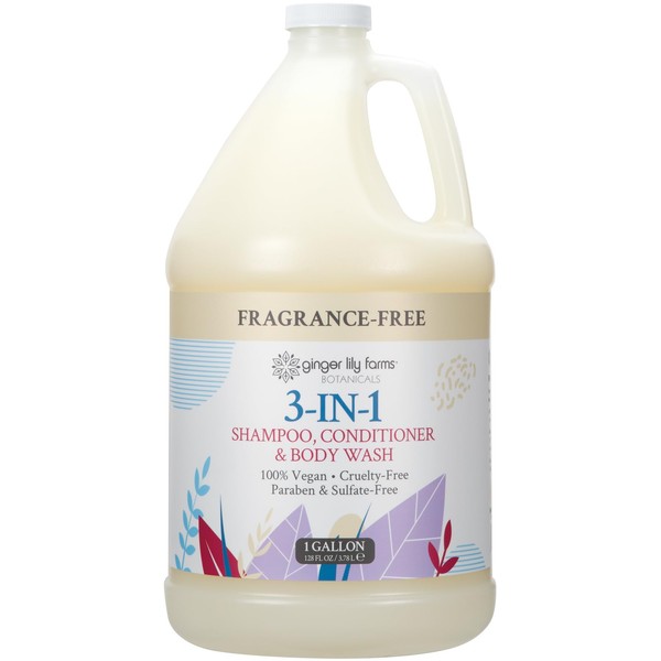 Ginger Lily Farms Botanicals 3-in-1 Shampoo, Conditioner & Body Wash,
