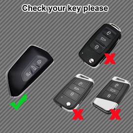 Ruayia Autoschlssel Hlle Kompatibel mit VW, TPU Silikon Schlsselhlle Cover fr VW Golf 8 GTI 2023 ID 4 Seat Leon Cupra Formentor Skoda Octavia A8 Mk8 Schutzhlle, Goldener Rand-Grau
