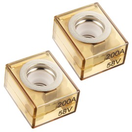 BOJACK Terminal Fuse 200A Marine Rated Battery Fuse (MRBF) 58V DC Max IP66 Waterproof for The Circuit Protection of Automobiles RVs Cranes Ships Charging Piles 200Amp(Pack of 2)