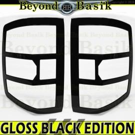Torox 2015 2016 2017 2018 2019 SILVERADO 2500 3500 GLOSS BLACK Tail Light Bezel COVERS