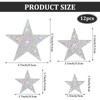 12 Pcs Rhinestone Star Stickers, Adhesive Applique Stars Glitter Auto