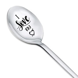 Mom Dad Gifts Spoons from Duaghter Son, Best Friends Graduation Gift for BFF Bestea Spoon for Sister Brother Daughter Son Husband Boyfriend Anniversary Birthday Gifts for Aunt Uncle Grandma Granddad