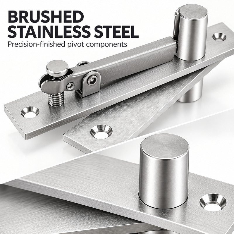 360 Degree Heavy Duty Hidden Door Pivot Hinge, Stainless Steel