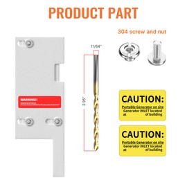 RVBOATPAT Generator Interlock Kit Compatible with GE General Electeric 150 or 200 Amp Panels 2-1/2 to 3-1/2 Inch Spacing Between Main and Branch Breaker