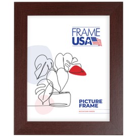 Frame USA 16x20 Picture Frame, Dark Red, Affordable Series, Wall Hanging Frame with High Clarity Plexiglass