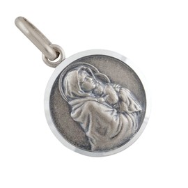 Holy Mary Madonna with Christ Child Small Pendant Made From 925silver
