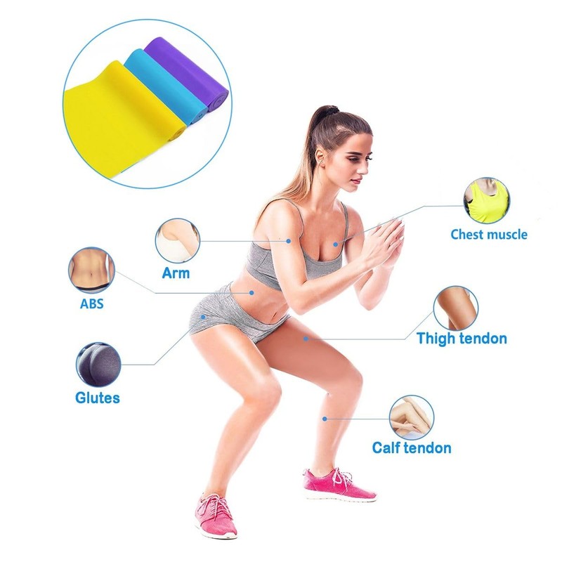 König Design Set of 3 Fitness Bands, 2 m Resistance