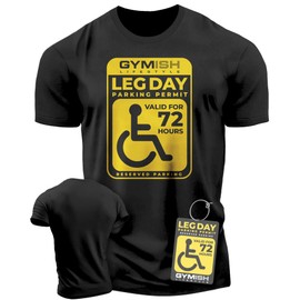 Leg Day Parking Permit Workout T-Shirt, Lifting Gym Shirt Air Freshener Funny Gift Set